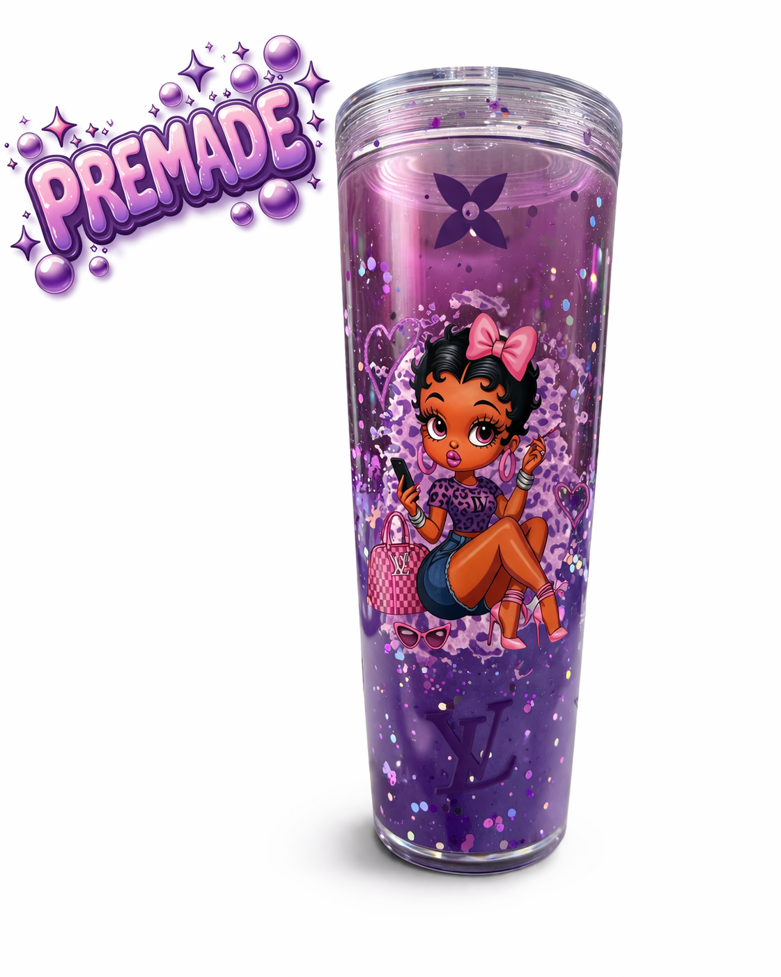 Purple Betty Boop Premade Cup